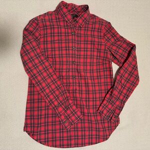 JCrew size 00 Cotton red plaid bottom down